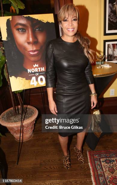 Sunny Hostin poses at the celebration for the "North of 40" Podcast Launch at Dapper Dan Atelier on November 14, 2019 in New York City.