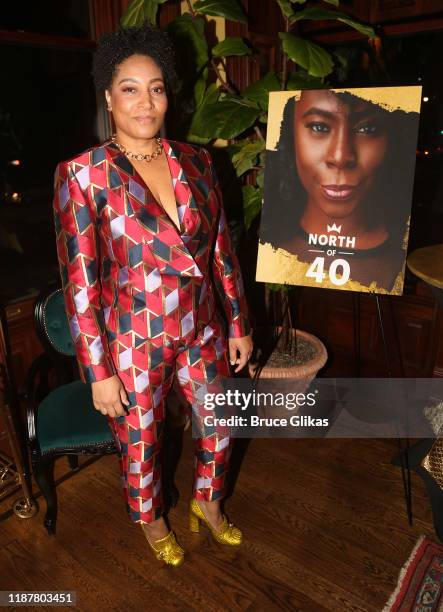 Dapper Dan Enterprises COO Danique Day-Loving poses at the celebration for the "North of 40" Podcast Launch at Dapper Dan Atelier on November 14,...