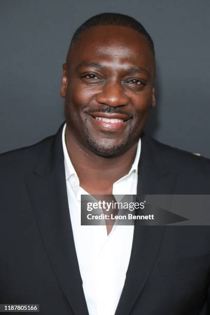 Adewale Akinnuoye-Agbaje attends HFPA And THR Golden Globe Ambassador Party at Catch LA on November 14, 2019 in West Hollywood, California.