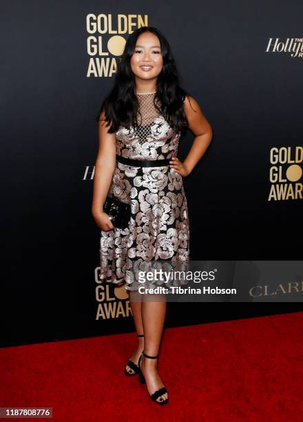 Ella Jay Basco attends the HFPA and THR Golden Globe Ambassador Party at Catch LA on November 14, 2019 in West Hollywood, California.