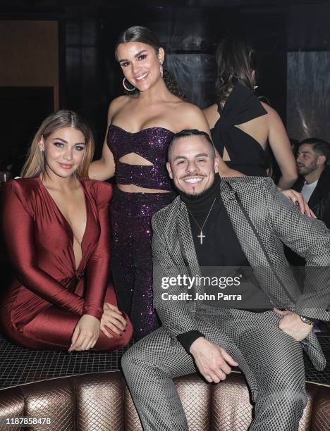 Migbelis Castellanos, Clarissa Molina and Casper Smart attend the Sony Music Official 2019 Latin GRAMMY After Party on November 14, 2019 in Las...