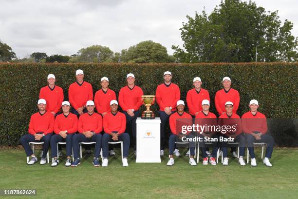 Assistant Captain Steve Stricker, Matt Kuchar, Xander Schauffele, Bryson DeChambeau, Dustin Johnson, Patrick Reed, Assistant Captain Fred Couples,...