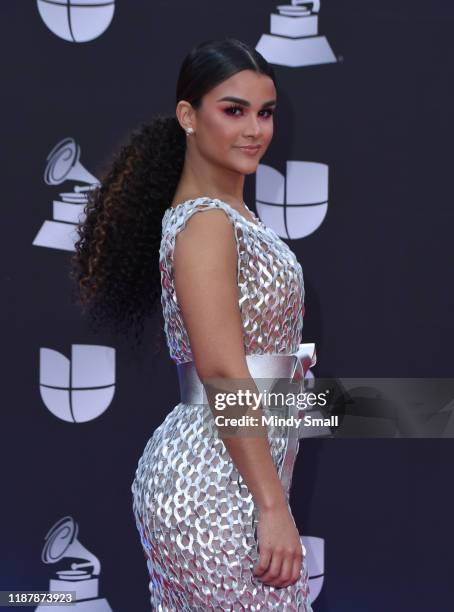 Clarissa Molina attends the 20th Annual Latin Grammy Awards at the MGM Grand Garden Arena on November 14, 2019 in Las Vegas, Nevada.