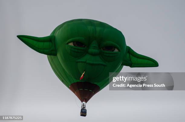 Hot air balloons during Leon's international balloon festival FIG19 on November 15, 2019 in Leon, Mexico.