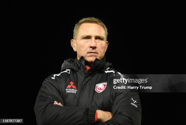 Johan Ackermann, Head Coach of Gloucester Rugby looks on during the Heineken Champions Cup Round 1 match between Gloucester Rugby and Toulouse at...