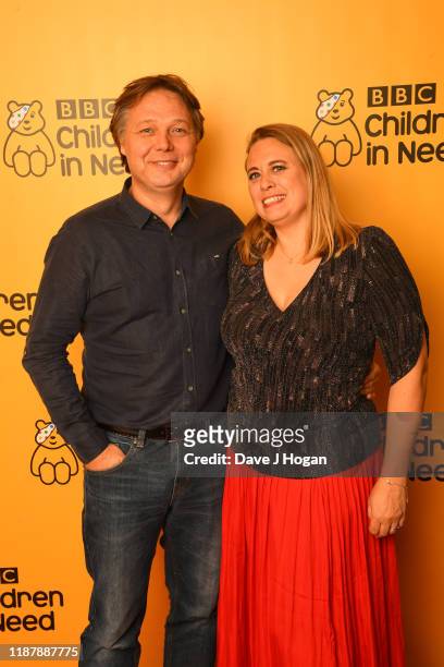 Shaun Dooley and Holly Dooley backstage at BBC Children in Need's 2019 Appeal night at Elstree Studios on November 15, 2019 in Borehamwood, England.