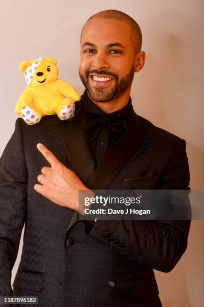 Marvin Humes backstage at BBC Children in Need's 2019 Appeal night at Elstree Studios on November 15, 2019 in Borehamwood, England.