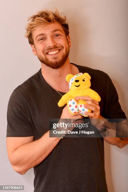 Sam Thompson backstage at BBC Children in Need's 2019 Appeal night at Elstree Studios on November 15, 2019 in Borehamwood, England.