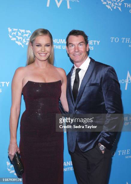 Actors Rebecca Romijn and Jerry O'Connell attend The Humane Society of The United States To the Rescue! New York Gala at Cipriani 42nd Street on...