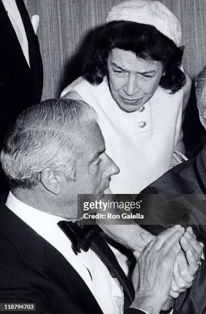 Joe DiMaggio and Claire Ruth during Dinner Honoring Joe DiMaggio - May 11, 1973 at New York Hilton Hotel in New York City, New York, United States.