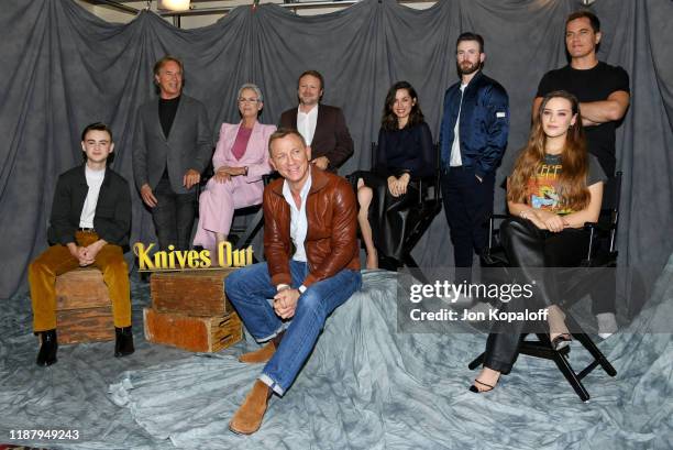 Jaeden Martell, Don Johnson, Jamie Lee Curtis, Rian Johnson, Daniel Craig, Chris Evans, Ana de Armas, Michael Shannon and Katherine Langford attend...