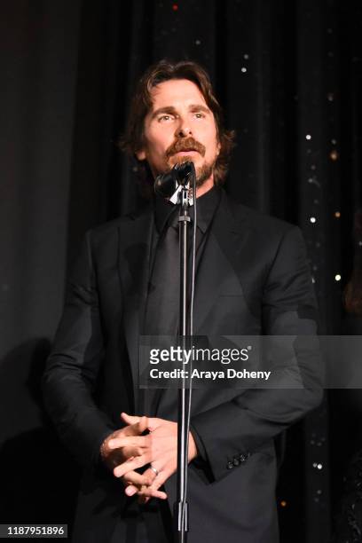 Christian Bale at the 24th RNCI Red Nation International Film Festival and Awards Ceremony on November 15, 2019 in Beverly Hills, California.