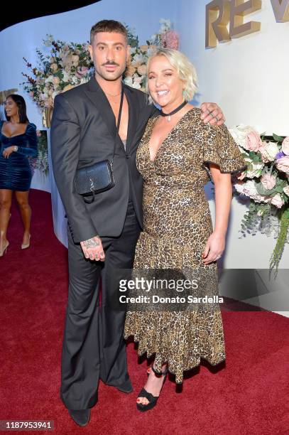 Adam Drawas and SuperShe Island Founder Kristina Roth attend the #REVOLVEawards 2019 at Goya Studios on November 15, 2019 in Hollywood, California.