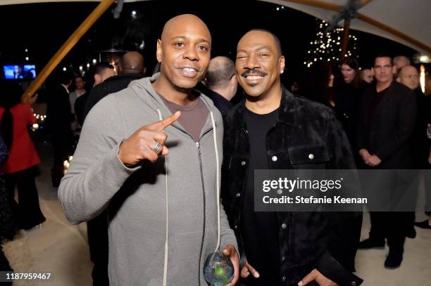 Dave Chappelle and Eddie Murphy attend Celebrate the Season: Ted's Holiday Toast at Private Residence on November 15, 2019 in Beverly Hills,...