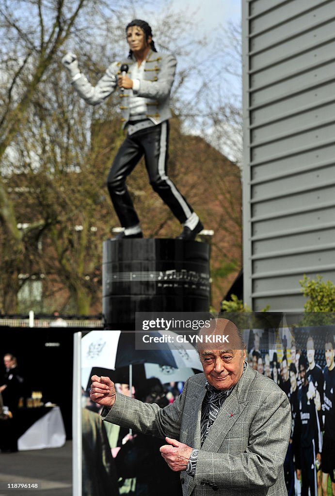 Fulham's Chairman Mohamed Al Fayed unvei