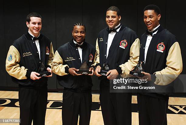 The four finalists in the 2005 John R. Wooden award as the nation's best male college basketball player after award ceremonies J.J. Redick of Duke,...