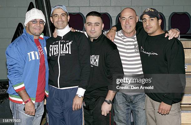 Boxing officianados Jeff Fenech, Tommy Mercury, Billy Hussein, Frankie Grech and Charlie Vella at the Sleeman Centre in Brisbane,Australia June 16,...