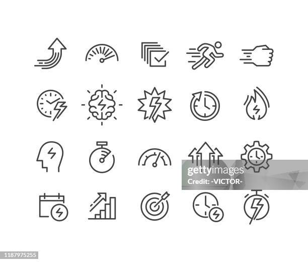 performance icons - classic line serie - hirnverbrannt stock-grafiken, -clipart, -cartoons und -symbole