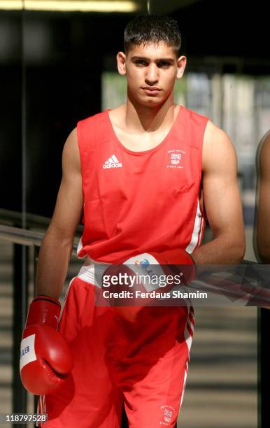 Amir Khan during Launch of London 2012 - Photocall at Tate Modern in London, Great Britain.