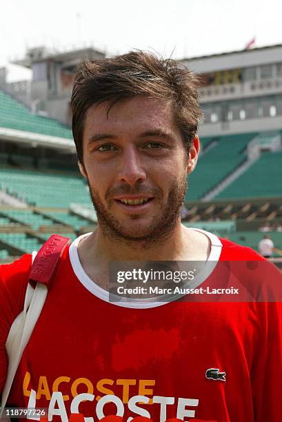 French tennis player Sebastien Grosjean at Roland Garros 2007 Paris *EXCLUSIVE*