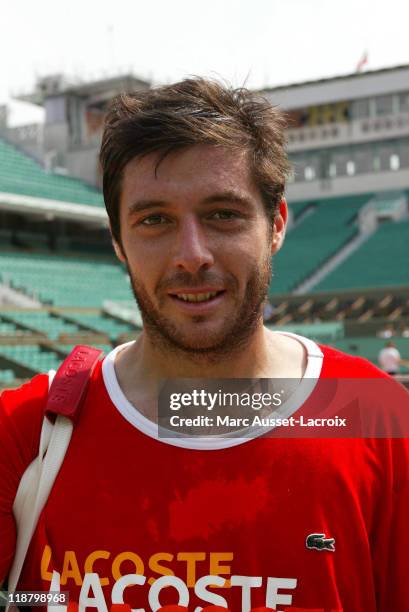 French tennis player Sebastien Grosjean at Roland Garros 2007 Paris *EXCLUSIVE*