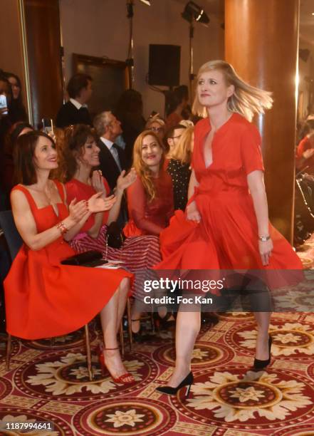 Presenter Karine de Menonville attends the 3rd "Sauvez Le Coeur Des Femmes - Red Defile" show at Hotel Marriot on November 15, 2019 in Paris, France.