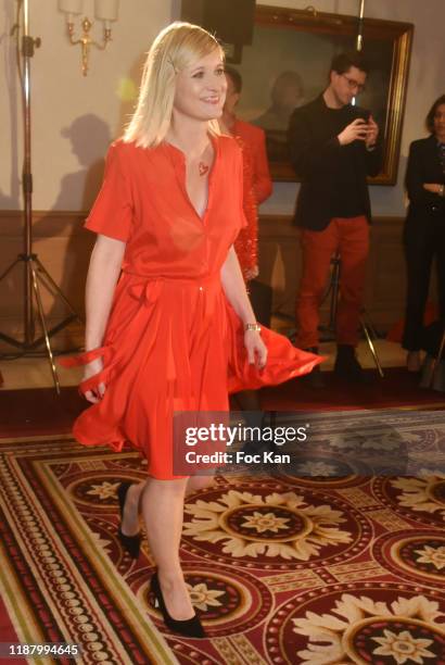 Presenter Karine de Menonville attends the 3rd "Sauvez Le Coeur Des Femmes - Red Defile" show at Hotel Marriot on November 15, 2019 in Paris, France.