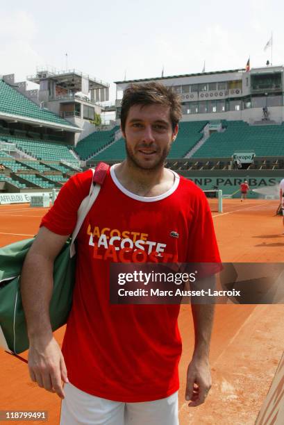 French tennis player Sebastien Grosjean at Roland Garros 2007 Paris *EXCLUSIVE*