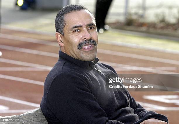 Daley Thompson at Barnardo's London Marathon Training Session at Battersea Park in London, Great Britain on January 22, 2005