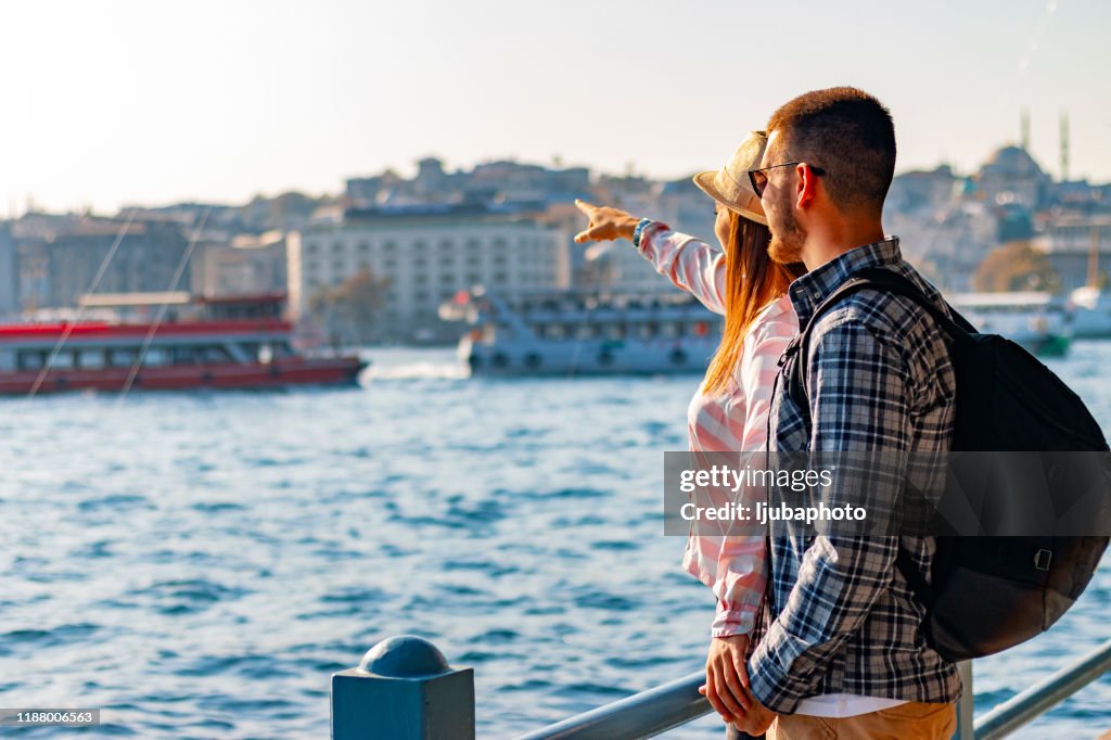 Happy couple in Istanbul