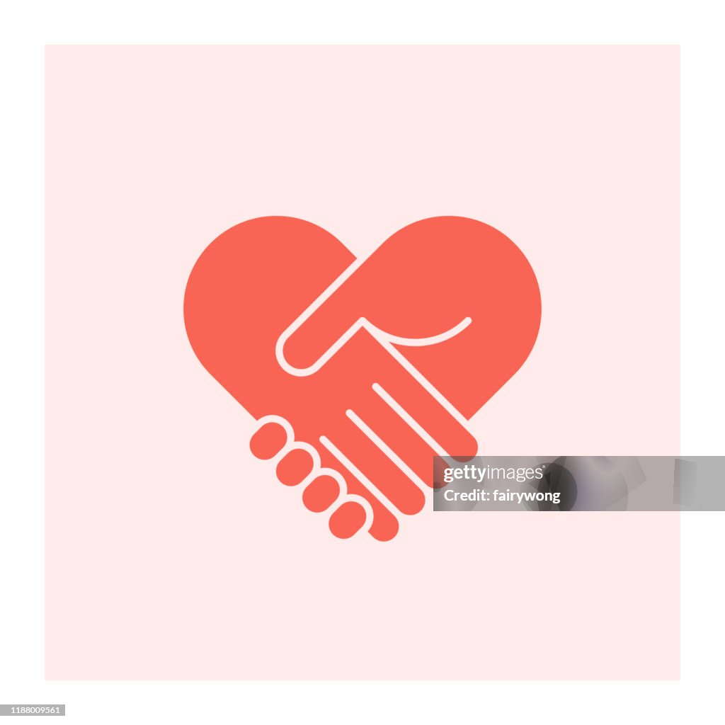 Dos manos en forma de corazón