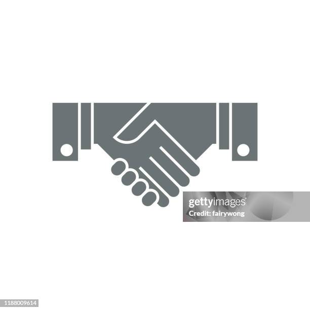 handshake icon - circle vibrations stock illustrations