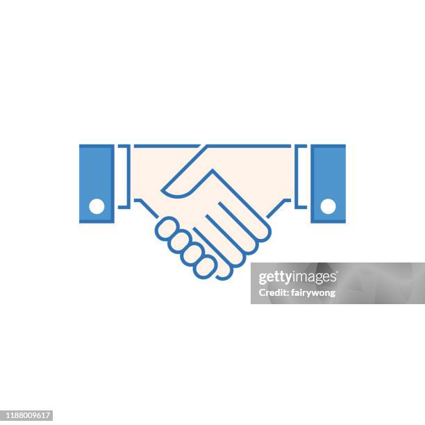 handshake icon - circle vibrations stock illustrations