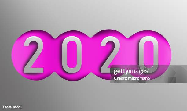 2020 new year banner - happy new year 2020 red stock pictures, royalty-free photos & images