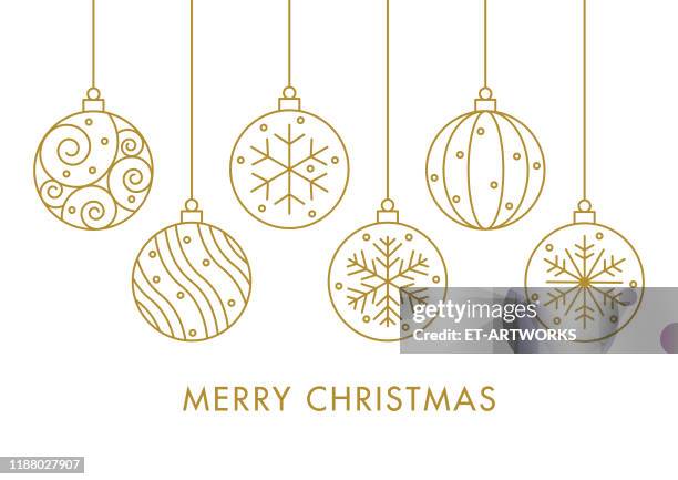 stockillustraties, clipart, cartoons en iconen met kerstballen - kerstbal