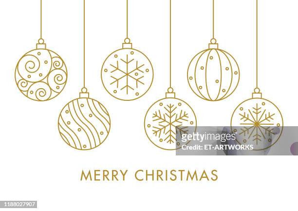 christmas balls - decoration stock illustrations
