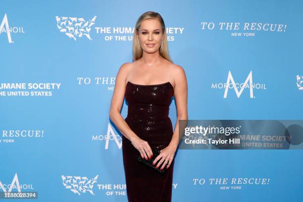 Rebecca Romijn attends The Humane Society Of The United States To The Rescue! New York Gala at Cipriani 42nd Street on November 15, 2019 in New York...