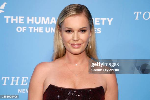 Rebecca Romijn attends The Humane Society Of The United States To The Rescue! New York Gala at Cipriani 42nd Street on November 15, 2019 in New York...