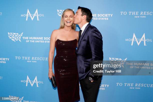 Rebecca Romijn and Jerry O'Connell attend The Humane Society Of The United States To The Rescue! New York Gala at Cipriani 42nd Street on November...