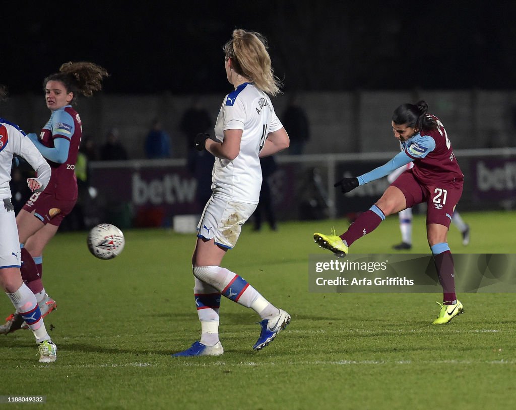 West Ham United Women v Crystal Palace Women: The FA Women's Continental League Cup