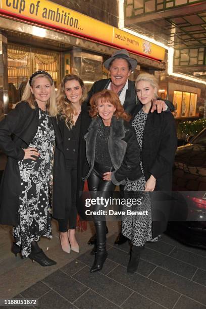 Cast members Caroline Sheen, Chelsea Halfpenny, Bonnie Langford, David Hasselhoff and Natalie McQueen pose with KITT from Knight Rider at the gala...