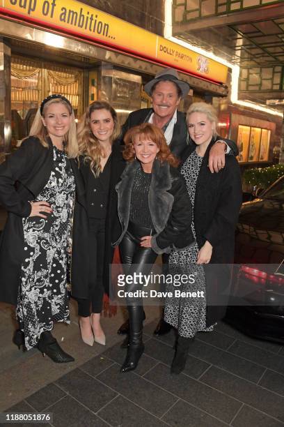 Cast members Caroline Sheen, Chelsea Halfpenny, Bonnie Langford, David Hasselhoff and Natalie McQueen pose with KITT from Knight Rider at the gala...