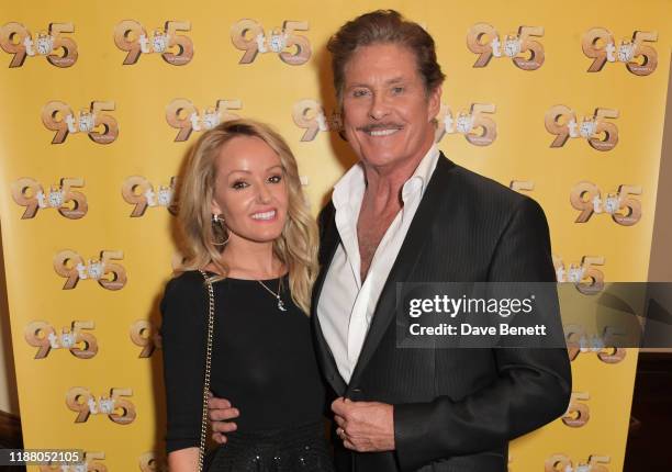 Hayley Roberts Hasselhoff and David Hasselhoff attend the gala party to celebrate David Hasselhoff joining the cast of the West End production of "9...