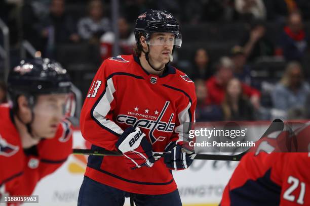 Brendan Leipsic of the Washington Capitals in action against the Montreal Canadiens at Capital One Arena on November 15, 2019 in Washington, DC.