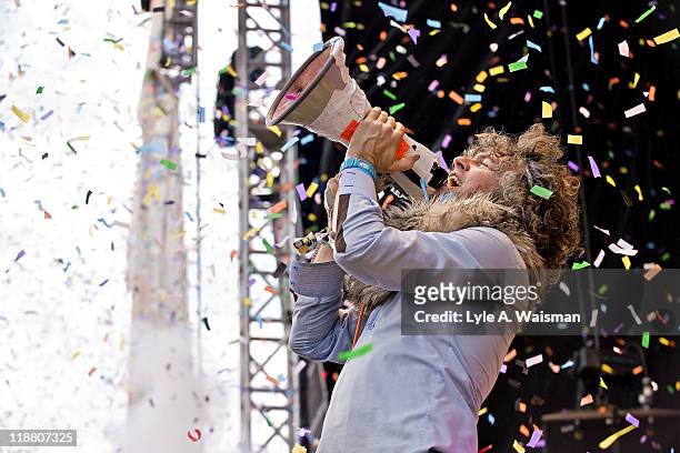 Wayne Coyne of The Flaming Lips performs during the Dave Matthews Band Caravan at Lakeside on July 10, 2011 in Chicago, Illinois.