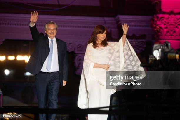 Alberto Fernandez, Cristina Kirchner during the Presidential Inauguration Ceremony at National Congress on December 10, 2019 in Buenos Aires,...
