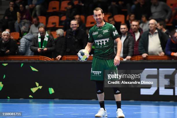 Michael GUIGOU of Nimes during the French Lidl Starligue Handball match between Nimes and Istres on December 11, 2019 in Nimes, France.