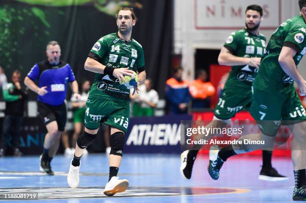 Michael GUIGOU of Nimes during the French Lidl Starligue Handball match between Nimes and Istres on December 11, 2019 in Nimes, France.