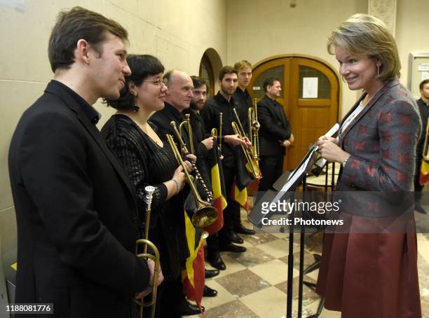 - Bezoek van de Koningin Mathilde aan het Koninklijk Conservatorium Brussel - Visite de la Reine Mathilde au Conservatoire Royal de Bruxelles * Salle...