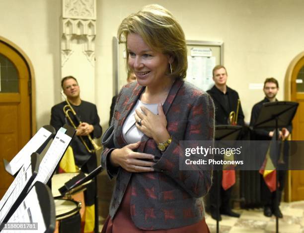 - Bezoek van de Koningin Mathilde aan het Koninklijk Conservatorium Brussel - Visite de la Reine Mathilde au Conservatoire Royal de Bruxelles * Salle...